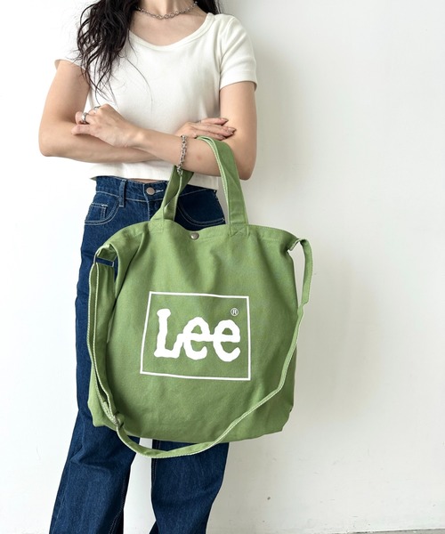 Lee(リー)の「Lee/リー キャンバス ビッグ2WAY トートバッグ(トートバッグ・レディース・ホワイト/ブラウン/ネイビー/インディゴブルー/グレー/ブルー/カーキ/オリーブ/ブラック・FREE)」の19枚目の写真