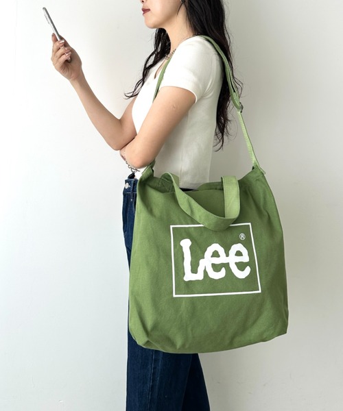 Lee(リー)の「Lee/リー キャンバス ビッグ2WAY トートバッグ(トートバッグ・レディース・ホワイト/ブラウン/ネイビー/インディゴブルー/グレー/ブルー/カーキ/オリーブ/ブラック・FREE)」の18枚目の写真