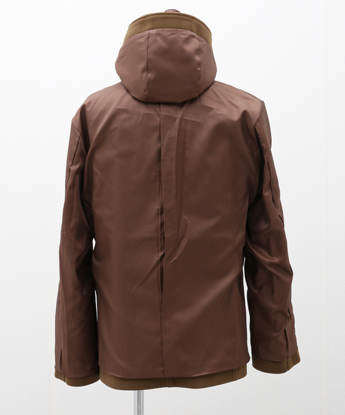 B.C STOCK(ベーセーストック)の「スタンドカラー ショートコート(ブルゾン・メンズ・ブラウン/ブラック系その他・LARGE/MEDIUM)」の20枚目の写真