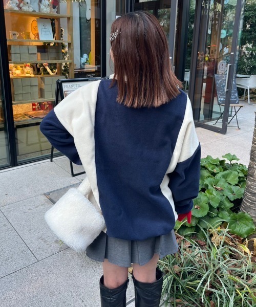 nemne store(ネンネストア)の「【低身長用サイズ&メンズサイズ登場!】配色フリースハーフジッププルオーバー(その他トップス・レディース・ネイビー/ピンク/アイボリー/ボルドー・SMALL/MEDIUM/LARGE)」の16枚目の写真