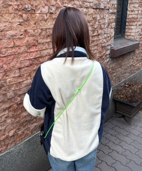 nemne store(ネンネストア)の「【低身長用サイズ&メンズサイズ登場!】配色フリースハーフジッププルオーバー(その他トップス・レディース・ネイビー/ピンク/アイボリー/ボルドー・SMALL/MEDIUM/LARGE)」の11枚目の写真