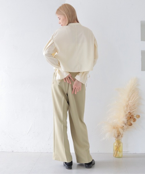 CLEIO（クレイオ）の「【CLEIO】袖リボンタックブラウス/SLEEVE TUCK BLOUSE/980-11616（シャツ/ブラウス・レディース・グレー/アイボリー/ベージュ・FREE）」の17枚目の写真