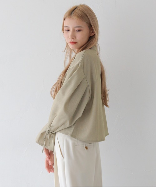 CLEIO（クレイオ）の「【CLEIO】袖リボンタックブラウス/SLEEVE TUCK BLOUSE/980-11616（シャツ/ブラウス・レディース・グレー/アイボリー/ベージュ・FREE）」の18枚目の写真