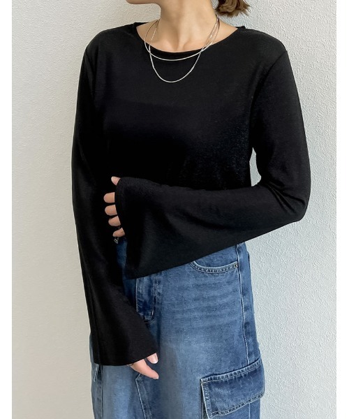 PLEATS PLEAS 長袖ラグラン フレアスリーブ トップス PLEATS PLEAS 長袖ラグラン フレアスリーブ トップス PLEATS PLEAS