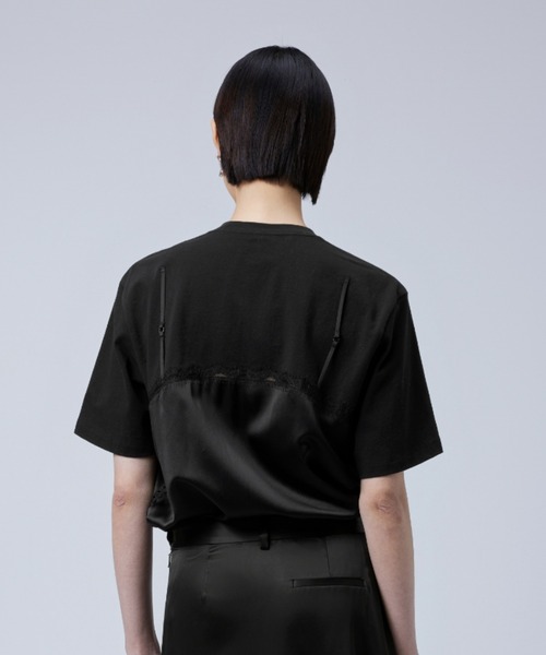 JNBY(ジェーエヌビーワイ)の「Lace-trimmed Cami T-shirt/ Tシャツ(Tシャツ/カットソー・レディース・ブラック・40/38/36)」の10枚目の写真