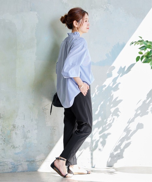 JOURNAL STANDARD（ジャーナルスタンダード）の「《追加》ナイロンストレッチパンツ（その他パンツ・レディース・ベージュ/ブラック/カーキ/ブルー・34/36/38/40）」の10枚目の写真