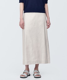 婦人　ヘンプ混ストレッチストレートスカート