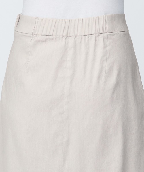 無印良品（ムジルシリョウヒン）の「婦人　ヘンプ混ストレッチストレートスカート（スカート・レディース・ライトグレー/ベージュ/ブラック/ブルー系1・L/M/S/XS/XL）」の6枚目の写真