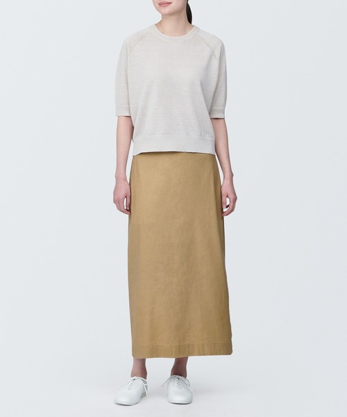 無印良品（ムジルシリョウヒン）の「婦人　ヘンプ混ストレッチストレートスカート（スカート・レディース・ライトグレー/ベージュ/ブラック/ブルー系1・L/M/S/XS/XL）」の13枚目の写真