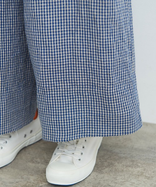 bulle de savon(ビュルデサボン)の「●60sフレンチリネン 三角衿tsunagi(つなぎ/オールインワン・レディース・ブラック/その他/レッド・FREE)」の16枚目の写真