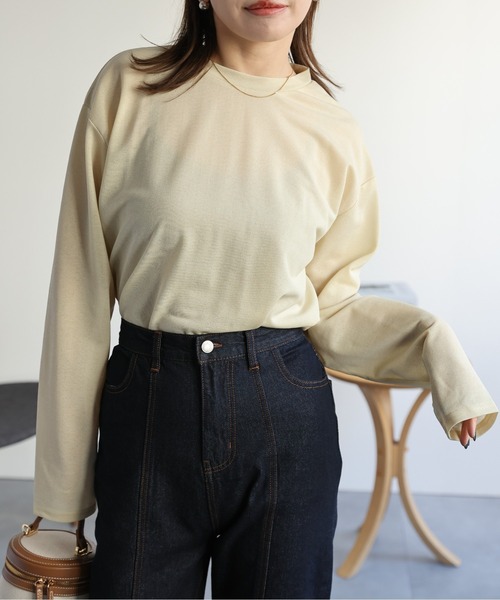 セール】クルーネックシアートップス（Tシャツ/カットソー）｜ap