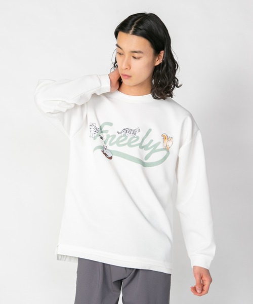 Blue Standard (ブルースタンダード)の「【BLUE STANDARD/ブルースタンダード】 ダンボール アニマル刺繍クルーネック(Tシャツ/カットソー・メンズ・ミント/オフホワイト/グレー/ブルー・LARGE/MEDIUM)」の7枚目の写真