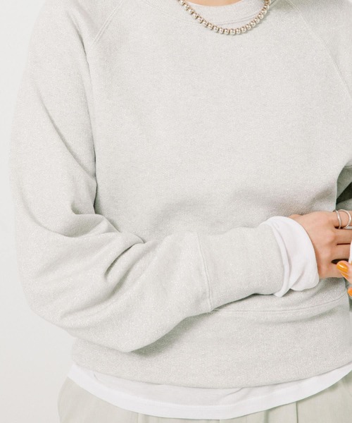 URBAN RESEARCH（アーバンリサーチ）の「ラメ裏毛スウェット（Tシャツ/カットソー・レディース・アイボリー/ライトグレー・FREE）」の12枚目の写真