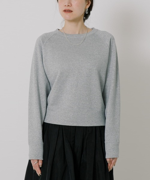 URBAN RESEARCH（アーバンリサーチ）の「ラメ裏毛スウェット（Tシャツ/カットソー・レディース・アイボリー/ライトグレー・FREE）」の9枚目の写真