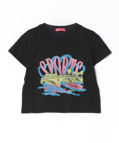 BITTER CELLS（ビターセルズ）の「【BITTER CELLS別注】PARIS SPORTSプリントTシャツ（Tシャツ/カットソー・レディース・ブラック/ブラック系その他/ホワイト系その他/ホワイト・FREE）」の3枚目の写真