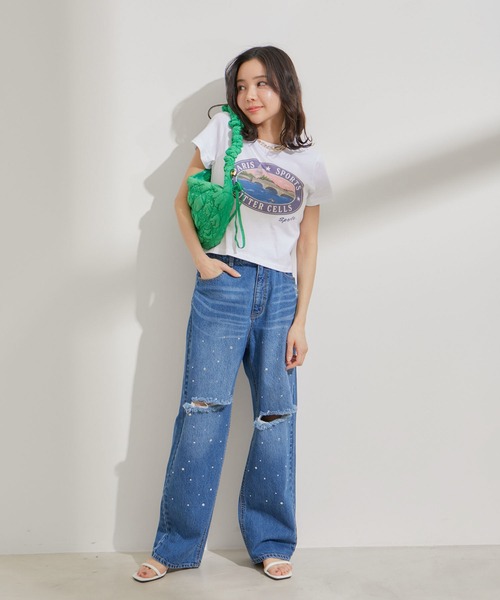 BITTER CELLS（ビターセルズ）の「【BITTER CELLS別注】PARIS SPORTSプリントTシャツ（Tシャツ/カットソー・レディース・ブラック/ブラック系その他/ホワイト系その他/ホワイト・FREE）」の13枚目の写真