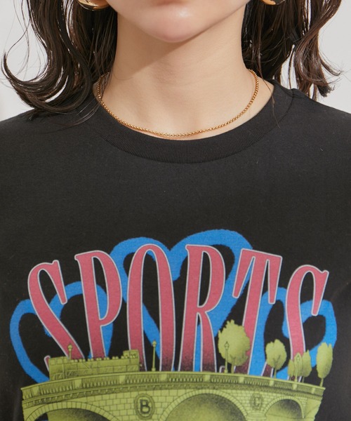 BITTER CELLS（ビターセルズ）の「【BITTER CELLS別注】PARIS SPORTSプリントTシャツ（Tシャツ/カットソー・レディース・ブラック/ブラック系その他/ホワイト系その他/ホワイト・FREE）」の21枚目の写真