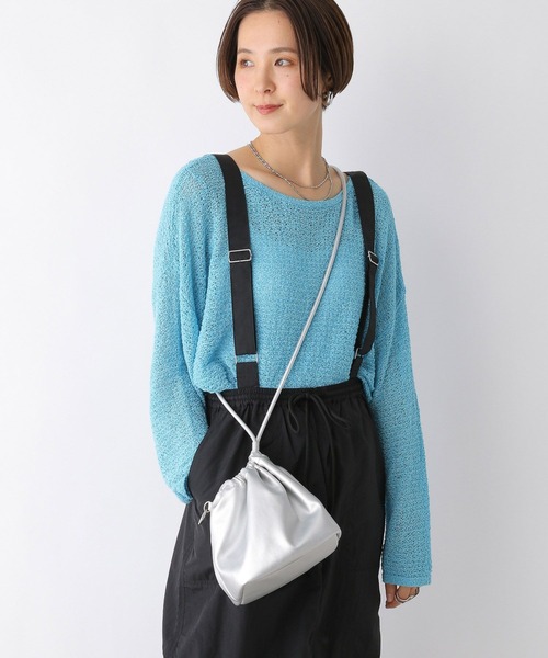 LEPSIM（レプシィム）の「フェイクレザーミニ巾着　105144（ショルダーバッグ・レディース・シルバー/ライトイエロー/ブラック・ONE SIZE）」の12枚目の写真