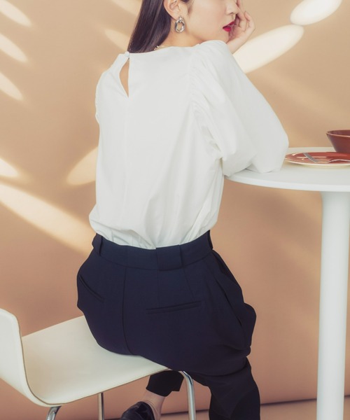 Tuche(トゥシェ)の「Tuche/トゥシェ トップス シルケットコットン プルオーバー(シャツ/ブラウス・レディース・ホワイト/ブラック・MEDIUM/LARGE)」の21枚目の写真