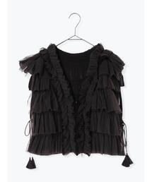 TSUHARU by Samansa Mos2 | シフォンチュールベスト(ベスト)