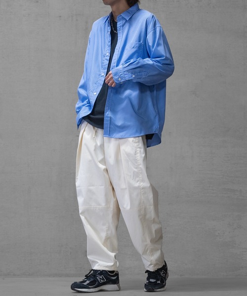 JOHN'S CLOSET(ジョンズクローゼット)の「【t】ナチュラルストレッチ裾ドローコード バルーンワイドパンツ(スラックス・メンズ・ブラック/カーキ/マスタード/ロイヤルブルー/ホワイト/ブラウン/グリーン・X-LARGE/MEDIUM/LARGE)」の15枚目の写真