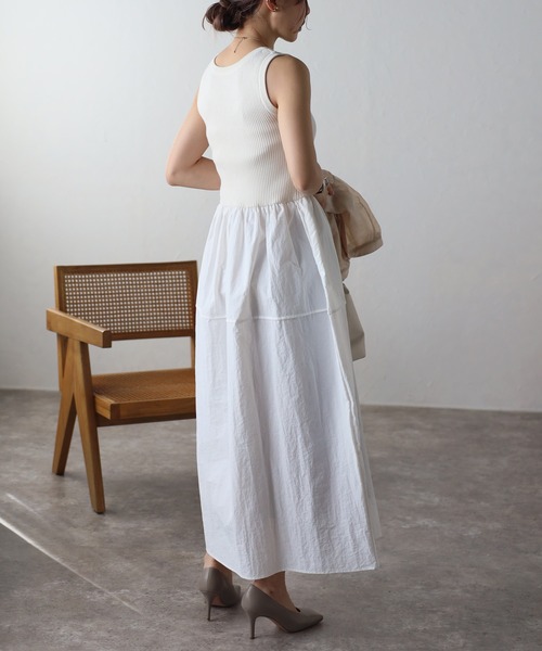 セール】ニットコンビコクーンワンピース（ワンピース）｜Bonjour