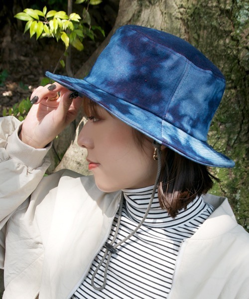 polcadot（ポルカドット）の「TIEDYE SAFARI HAT（ハット・レディース・ブラック/カーキ/キャメル/ネイビー・FREE）」の3枚目の写真