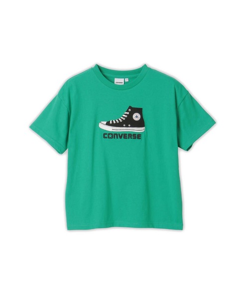 CONVERSE(コンバース)の「【CONVERSE】シューズ刺繍 Tシャツ(Tシャツ/カットソー・キッズ・ブラック/オフホワイト/グリーン・120/130/140/150/160)」の3枚目の写真