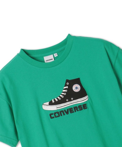 CONVERSE(コンバース)の「【CONVERSE】シューズ刺繍 Tシャツ(Tシャツ/カットソー・キッズ・ブラック/オフホワイト/グリーン・120/130/140/150/160)」の11枚目の写真