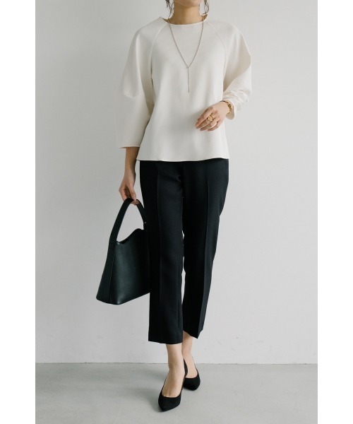 M.deux(エムドゥ)の「リボン付きプレスパンツ(その他パンツ・レディース・ブラック/ベージュ・SMALL/MEDIUM)」の7枚目の写真