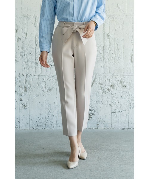 M.deux(エムドゥ)の「リボン付きプレスパンツ(その他パンツ・レディース・ブラック/ベージュ・SMALL/MEDIUM)」の8枚目の写真
