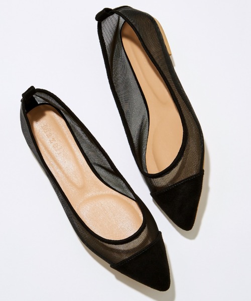 BARNYARDSTORM（バンヤードストーム）の「Mazell / メッシュフラットパンプス（パンプス・レディース・ブラック/クリーム・38/39/35/36/37）」の2枚目の写真