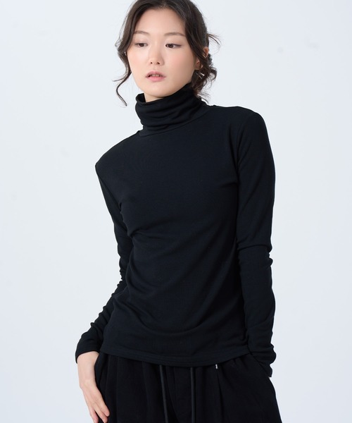 ROCOCO(ロココ)の「ソフトタッチタートルカットソー(Tシャツ/カットソー・レディース・クリーム/ブラック/ベージュ/オレンジ・M~L)」の22枚目の写真