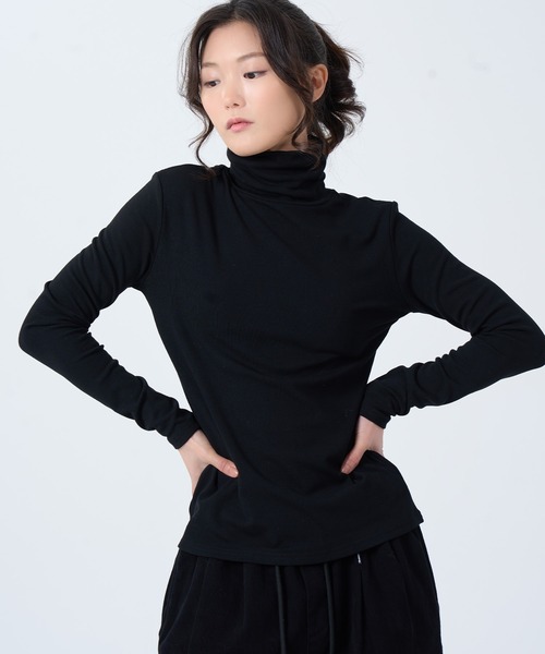 ROCOCO(ロココ)の「ソフトタッチタートルカットソー(Tシャツ/カットソー・レディース・クリーム/ブラック/ベージュ/オレンジ・M~L)」の17枚目の写真