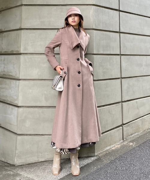 rienda」 チェスターコート SMALL 荒かっ ライトブラウン レディース 