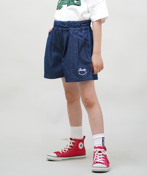 RUSTY(ラスティ)の「RUSTY/ラスティー キッズ ショーツ DNM 964751(その他パンツ・キッズ・インディゴブルー/ライトインディゴブルー・120cm/130cm/140cm/150cm)」の1枚目の写真