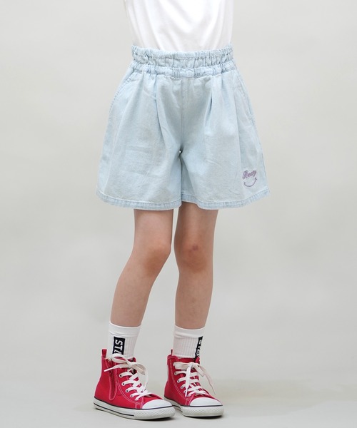 RUSTY(ラスティ)の「RUSTY/ラスティー キッズ ショーツ DNM 964751(その他パンツ・キッズ・インディゴブルー/ライトインディゴブルー・120cm/130cm/140cm/150cm)」の2枚目の写真