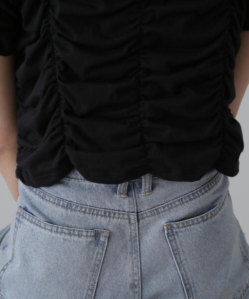 FREE'S MART（フリーズマート）の「◆シャーリングロゴプリントコンパクトＴシャツ（Tシャツ/カットソー・レディース・ブラック/ホワイト/イエロー・FREE）」の14枚目の写真