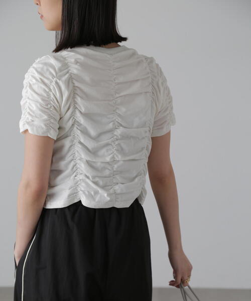 FREE'S MART（フリーズマート）の「◆シャーリングロゴプリントコンパクトＴシャツ（Tシャツ/カットソー・レディース・ブラック/ホワイト/イエロー・FREE）」の18枚目の写真