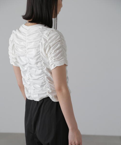 FREE'S MART（フリーズマート）の「◆シャーリングロゴプリントコンパクトＴシャツ（Tシャツ/カットソー・レディース・ブラック/ホワイト/イエロー・FREE）」の19枚目の写真