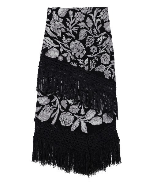 Ameri(アメリ)の「RUG JACQUARD KNIT SKIRT(スカート・レディース・カーキ/ブラック/ターコイズブルー・MEDIUM/SMALL)」の5枚目の写真