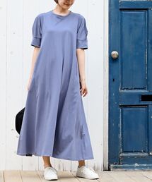 タックスリーブカットマキシワンピース