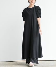 タックスリーブカットマキシワンピース