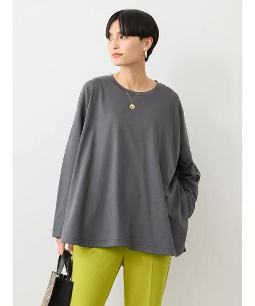 AMERICAN HOLIC(アメリカンホリック)の「UVカット加工ワイドカットプルオーバー(Tシャツ/カットソー・レディース・ブラック系その他4/オフホワイト/チャコールグレー/ブラウン系その他7・FREE)」の19枚目の写真