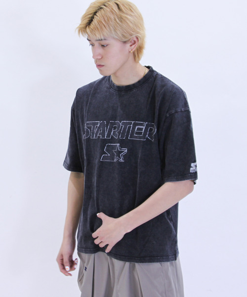 STARTER BLACK LABEL(スターターブラックレーベル)の「STARTER BLACK LABEL スターターブラックレーベル ケミカル加工Tシャツ(Tシャツ/カットソー・メンズ・その他1/チェック/ストライプ・M/L/LL)」の19枚目の写真