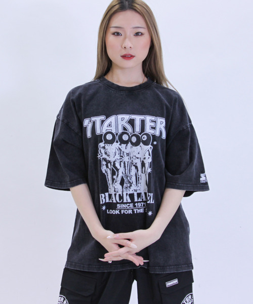 STARTER BLACK LABEL(スターターブラックレーベル)の「STARTER BLACK LABEL スターターブラックレーベル ケミカル加工Tシャツ(Tシャツ/カットソー・メンズ・その他1/チェック/ストライプ・M/L/LL)」の4枚目の写真