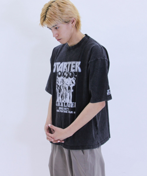 STARTER BLACK LABEL(スターターブラックレーベル)の「STARTER BLACK LABEL スターターブラックレーベル ケミカル加工Tシャツ(Tシャツ/カットソー・メンズ・その他1/チェック/ストライプ・M/L/LL)」の7枚目の写真