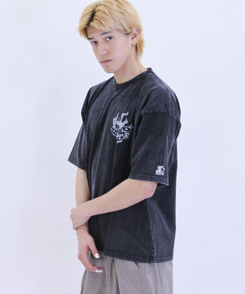 STARTER BLACK LABEL(スターターブラックレーベル)の「STARTER BLACK LABEL スターターブラックレーベル ケミカル加工Tシャツ(Tシャツ/カットソー・メンズ・その他1/チェック/ストライプ・M/L/LL)」の13枚目の写真