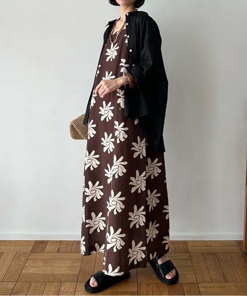 Doux archives（ドゥアルシーヴ）の「コットンリネンシャツ（シャツ/ブラウス・レディース・ブラック/オフホワイト/レモンイエロー/ピンク・FREE）」の11枚目の写真