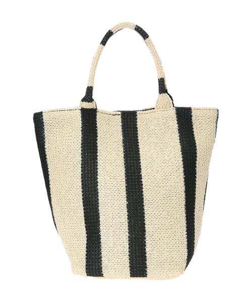 Te chichi（テチチ）の「ストライプシートトートバッグ(小)（ハンドバッグ・レディース・ベージュ・F）」の4枚目の写真